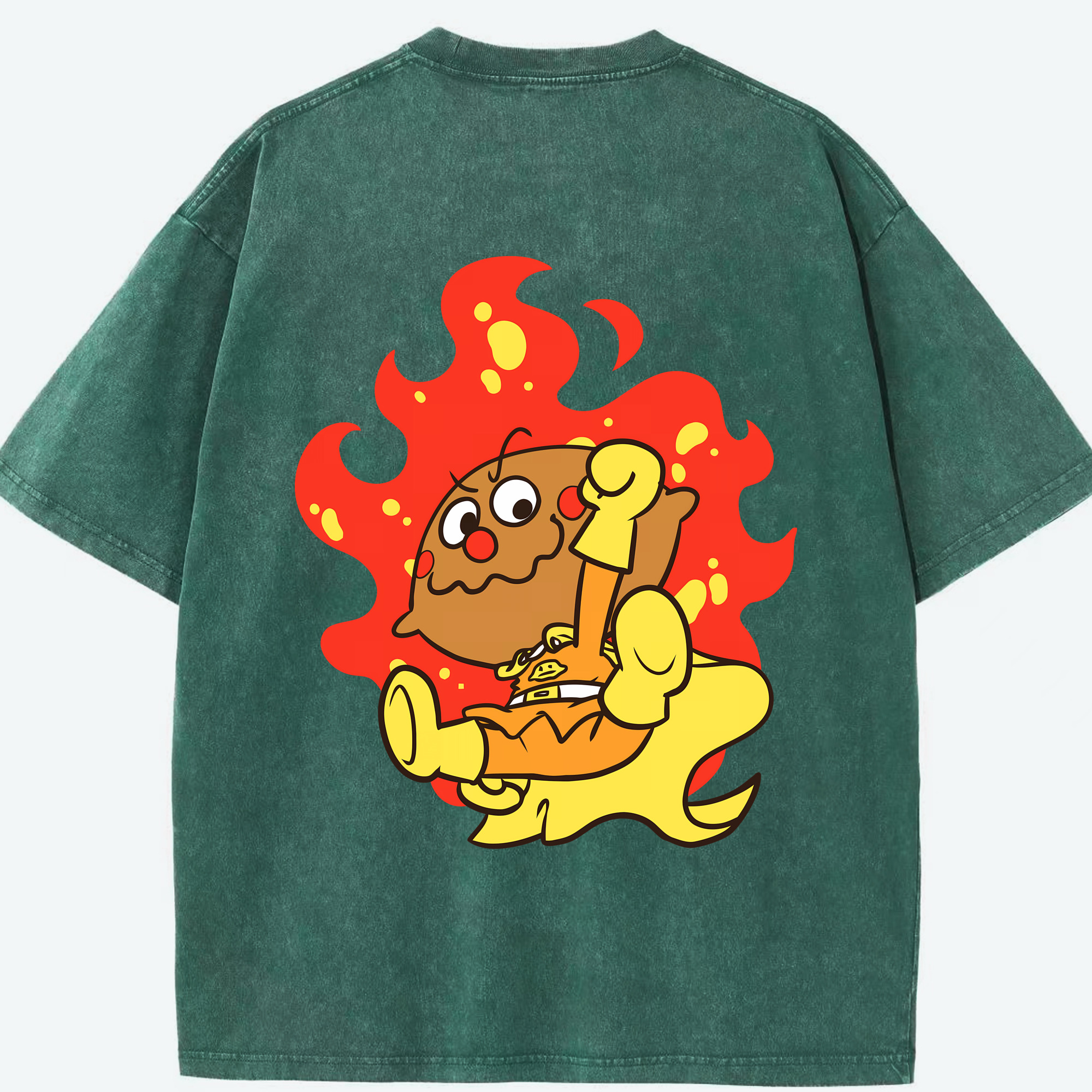 （画像用） アンパンマン Anpanman 綿100% ヴィンテージ風 半袖Tシャツ（背面プリント）